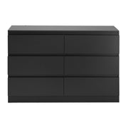 Artiss 6 Chest of Drawers Lowboy Black