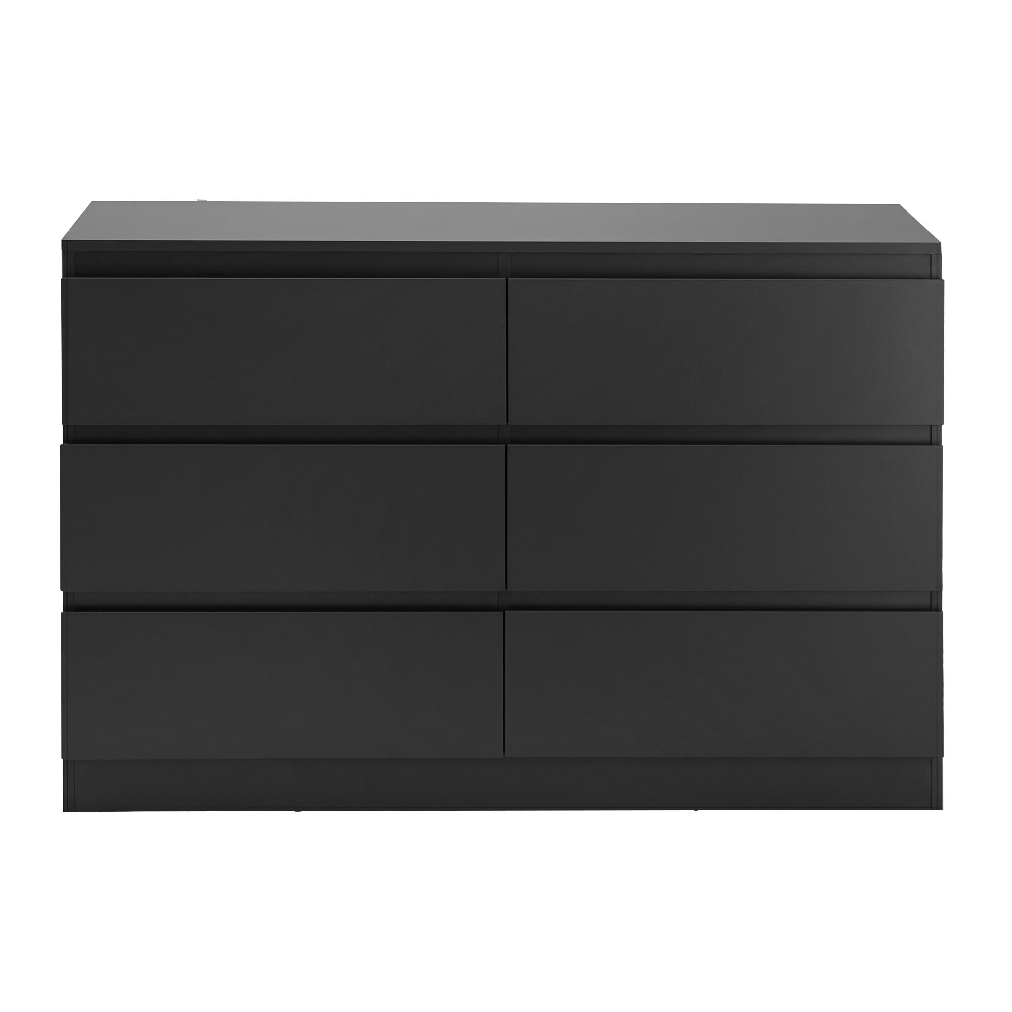 Artiss 6 Chest of Drawers Lowboy Black