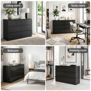 Artiss 6 Chest of Drawers Lowboy Black