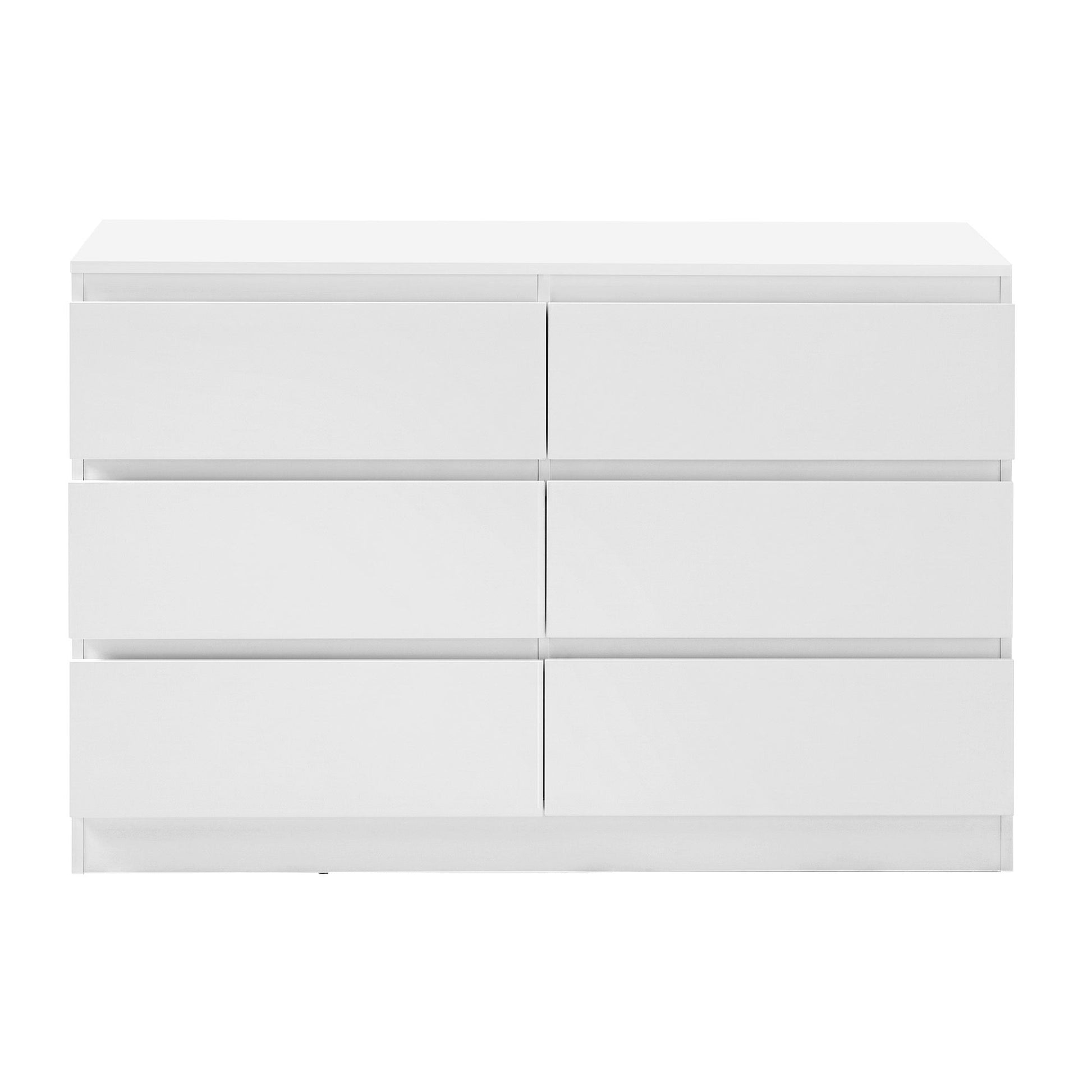 Artiss 6 Chest of Drawers Lowboy White FURNI-N-CDR-02-WH-AB
