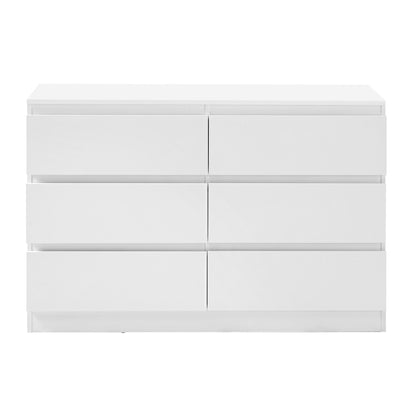 Artiss 6 Chest of Drawers Lowboy White FURNI-N-CDR-02-WH-AB
