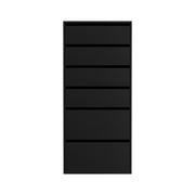 Artiss 6 Chest of Drawers Dresser Tallboy Black FURNI-N-CDR-6D-BK-AB