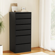 Artiss 6 Chest of Drawers Dresser Tallboy Black FURNI-N-CDR-6D-BK-AB