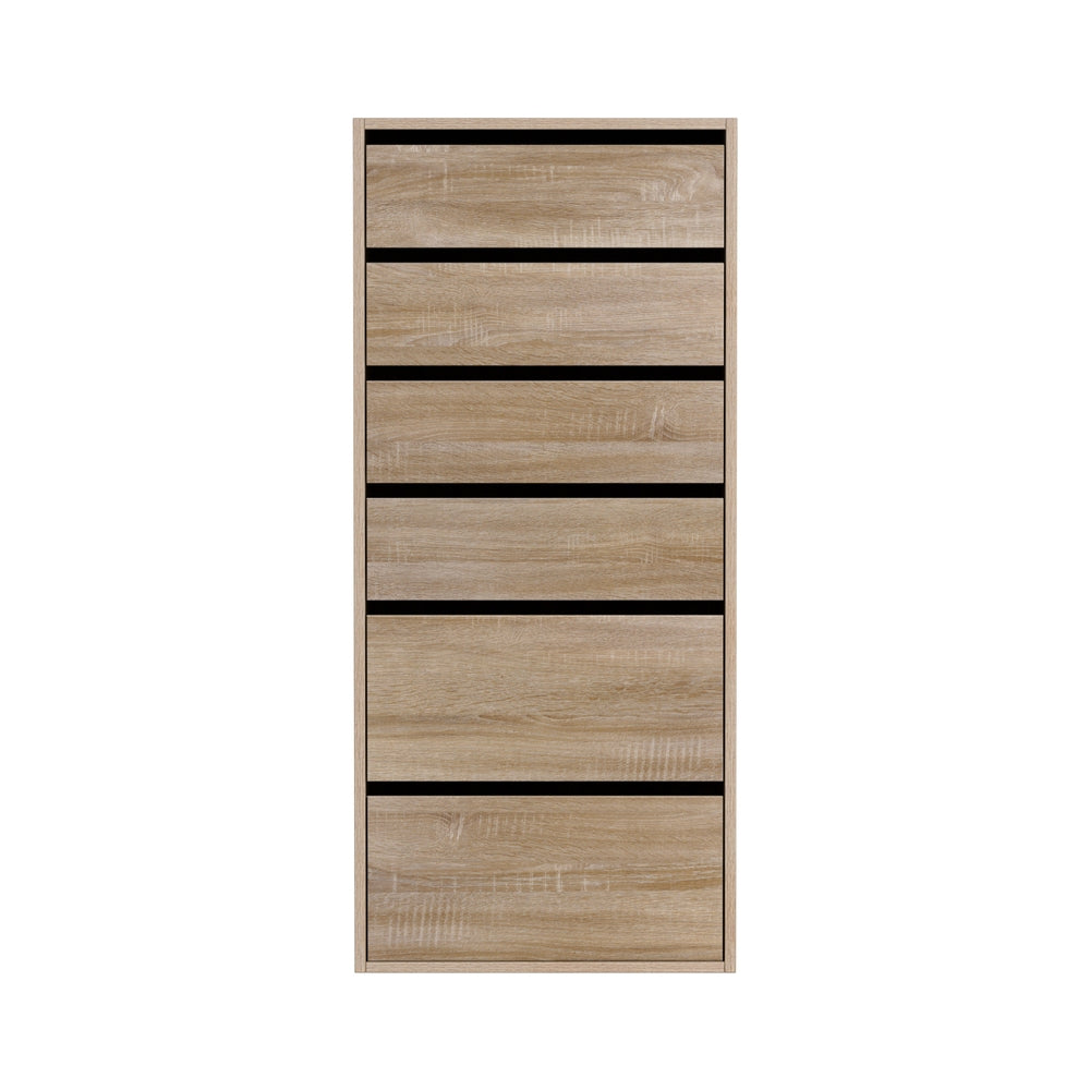 Artiss 6 Chest of Drawers Dresser Tallboy Pine FURNI-N-CDR-6D-WD-AB