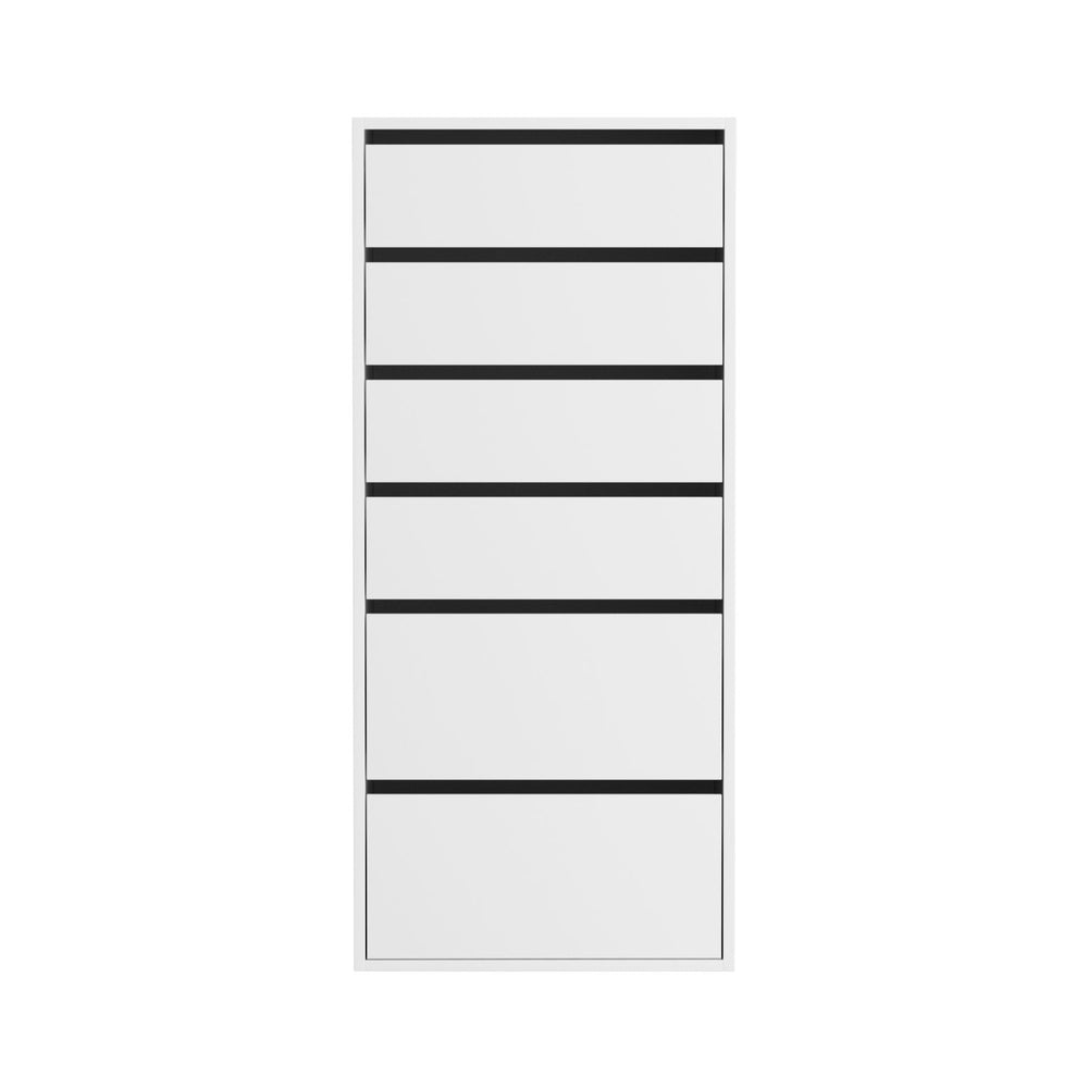 Artiss 6 Chest of Drawers Dresser Tallboy White FURNI-N-CDR-6D-WH-AB