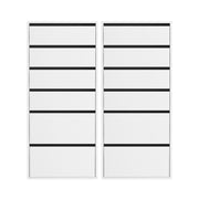 Artiss 2x Chest of 6 Drawers Dresser Tallboy White FURNI-N-CDR-6D-WH-ABX2