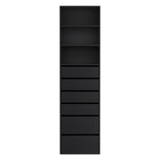 Artiss 6 Chest of Drawers Tallboy Cabinet Black FURNI-N-CDR-6D3S-BK-AB