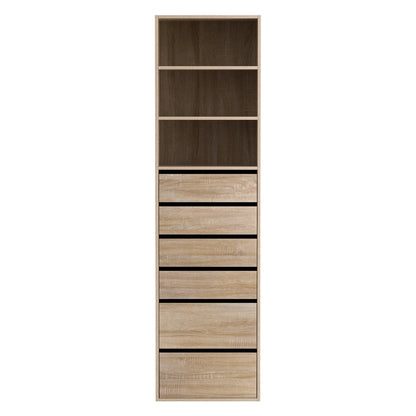 Artiss 6 Chest of Drawers Tallboy Cabinet Pine FURNI-N-CDR-6D3S-WD-AB