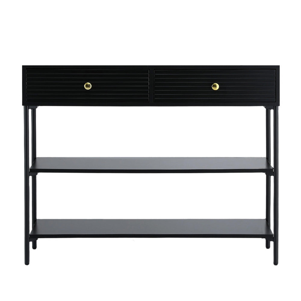 Artiss Console Table 3-Tier Black FURNI-N-CST-01-BK