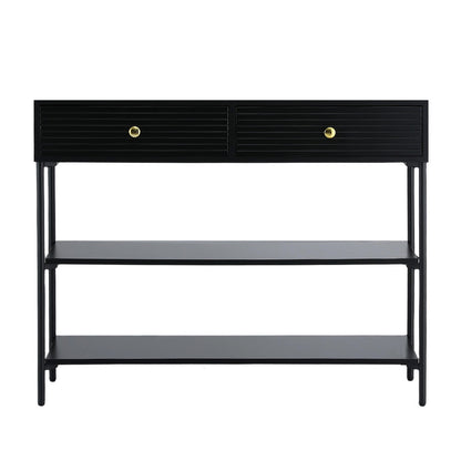 Artiss Console Table 3-Tier Black FURNI-N-CST-01-BK