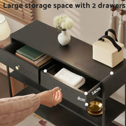 Artiss Console Table 3-Tier Black FURNI-N-CST-01-BK