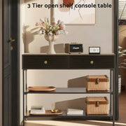 Artiss Console Table 3-Tier Black FURNI-N-CST-01-BK