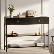 Artiss Console Table 3-Tier Black FURNI-N-CST-01-BK