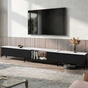 Artiss TV Cabinet Entertainment Unit Stand Extendable Black FURNI-N-EXT-TV240-BK-AB