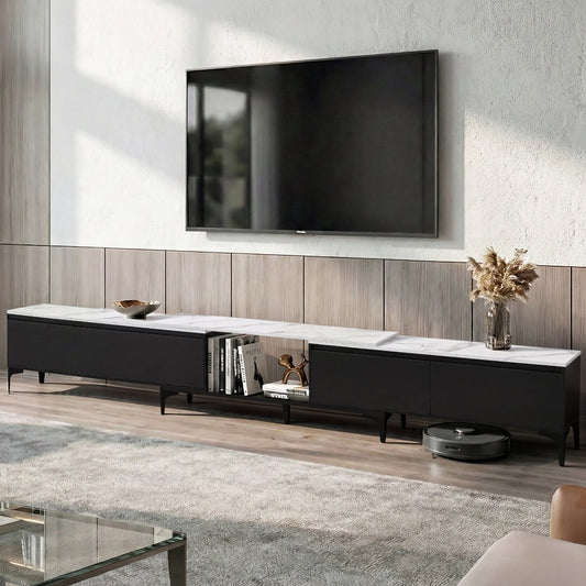 Artiss TV Cabinet Entertainment Unit Stand Extendable Black FURNI-N-EXT-TV240-BK-AB