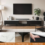 Artiss TV Cabinet Entertainment Unit Stand Extendable Black FURNI-N-EXT-TV240-BK-AB