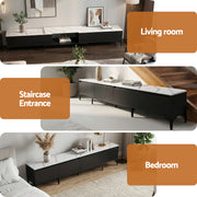 Artiss TV Cabinet Entertainment Unit Stand Extendable Black FURNI-N-EXT-TV240-BK-AB