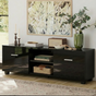 Artiss Entertainment Unit TV Cabinet 140cm Black Jim FURNI-N-GS-TV01-BK-AB
