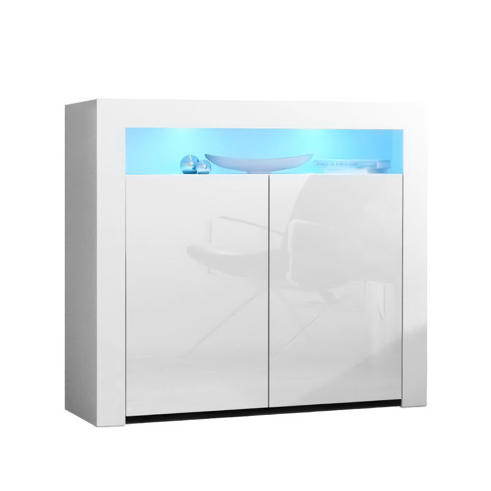 Artiss Buffet Sideboard LED - ARNO White FURNI-N-LED-SID01-WH-AB