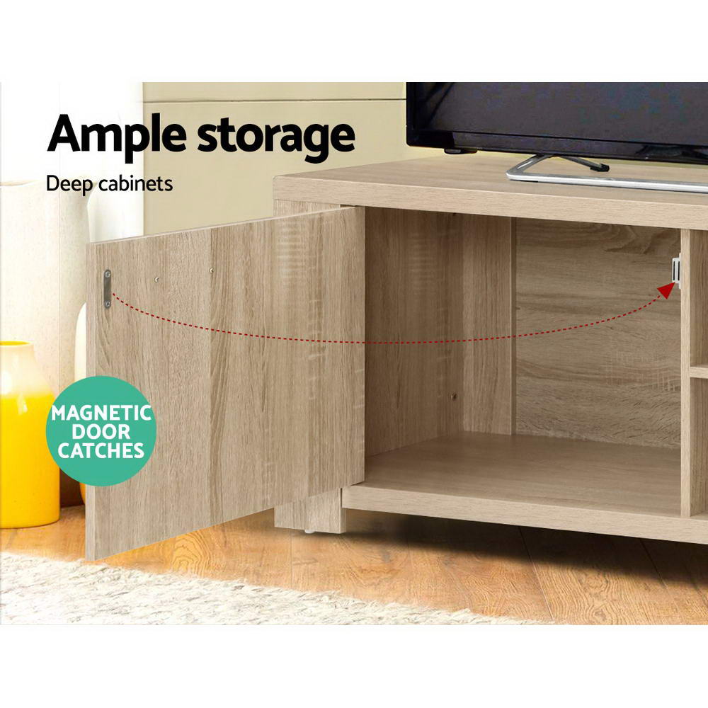 Artiss TV Cabinet Entertainment Unit 160cm Pine Maxi FURNI-N-MAXI-TV160-WD-AB