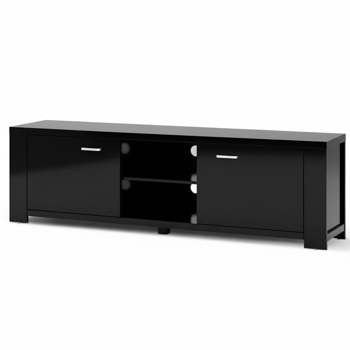 Artiss TV Cabinet Entertainment Unit 160cm Black Maxi FURNI-N-MAXI-TV160N-BK-AB