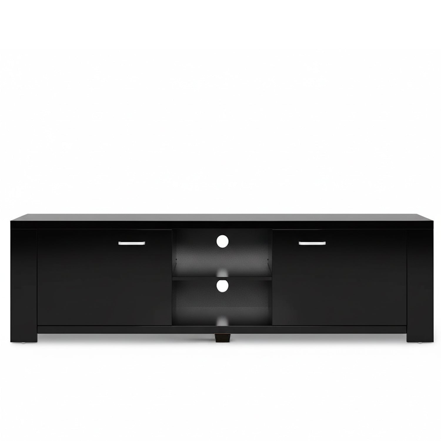 Artiss TV Cabinet Entertainment Unit 160cm Black Maxi FURNI-N-MAXI-TV160N-BK-AB