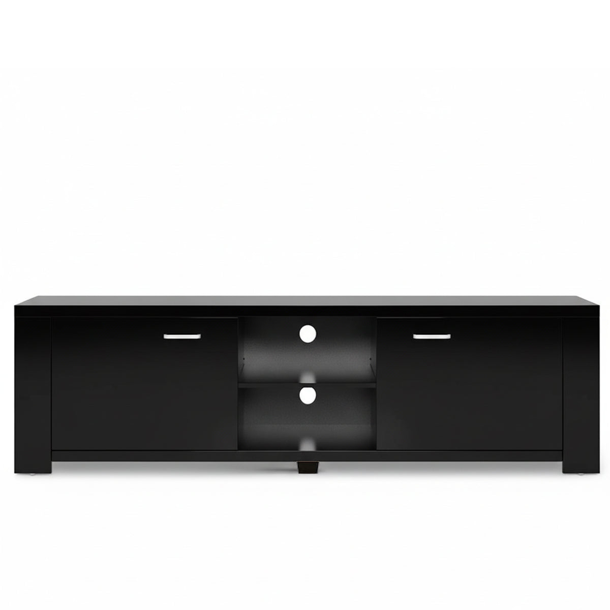 Artiss TV Cabinet Entertainment Unit 160cm Black Maxi FURNI-N-MAXI-TV160N-BK-AB