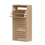 Artiss Shoe Cabinet Storage Drawer 45 Pairs Pine FURNI-N-SHOE-3D-WD