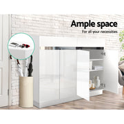 Artiss Shoe Rack Cabinet Storage Cupboard 24 Pairs - Lydia FURNI-N-SHOE120-WH-AB