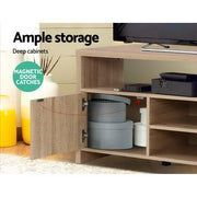 Artiss TV Cabinet Entertainment Unit 140cm Oak Ken FURNI-N-TV02-NT-AB