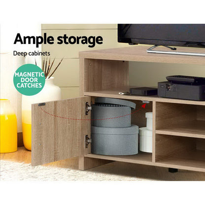 Artiss TV Cabinet Entertainment Unit 140cm Oak Ken FURNI-N-TV02-NT-AB
