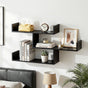 Artiss Floating Wall Shelf 3 Tier Black FURNI-N-WALL-01-BK