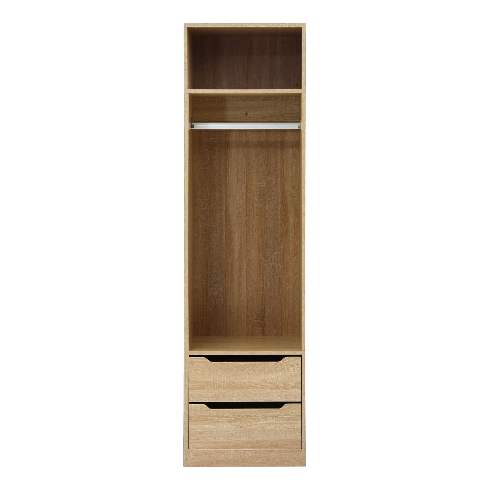 Artiss Wardrobe Clothes Closet Storage Organizer Pine FURNI-N-WR01-2D-WD-AB