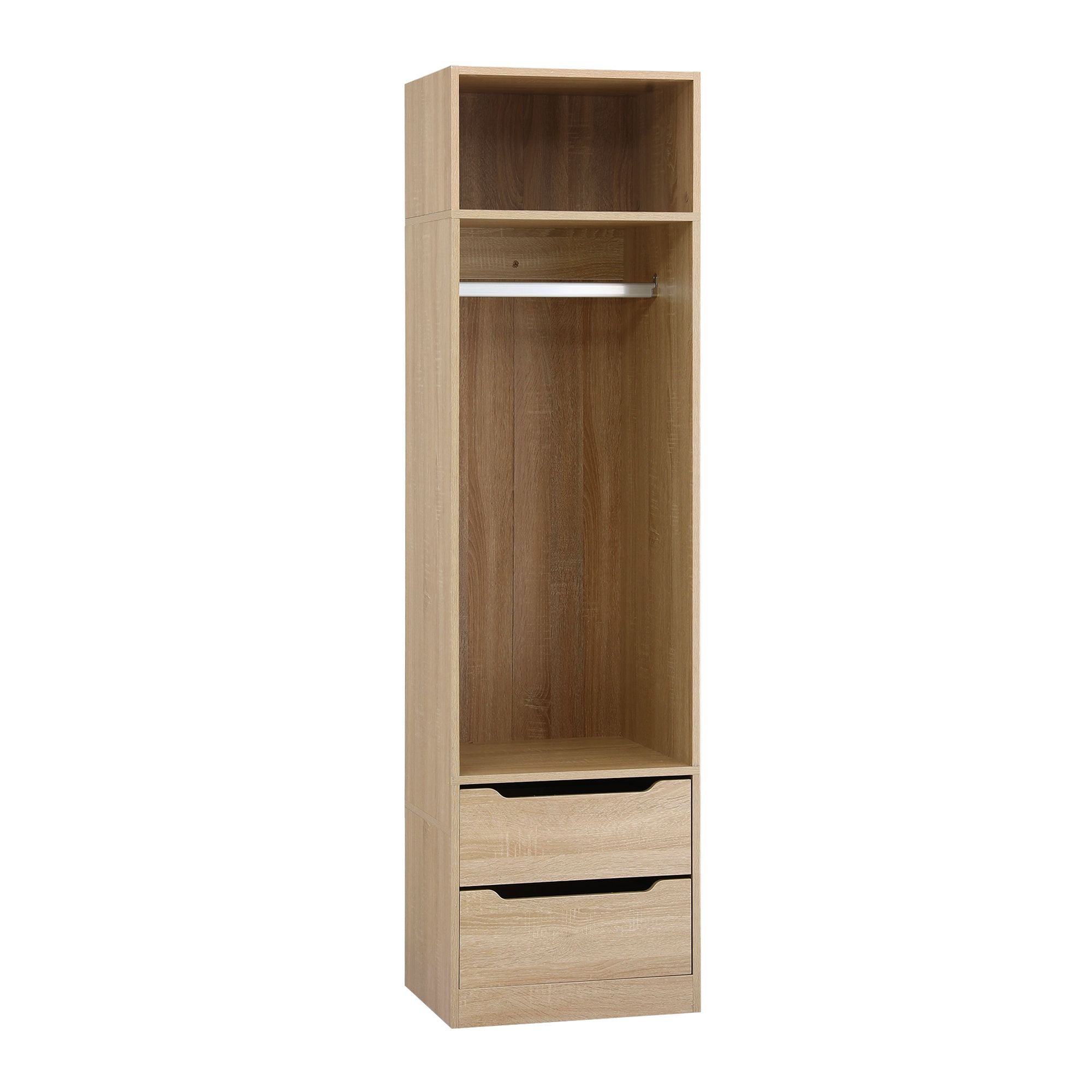 Artiss Wardrobe Clothes Closet Storage Organizer Pine FURNI-N-WR01-2D-WD-AB