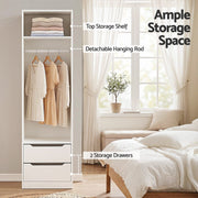 Artiss Wardrobe Clothes Closet Storage Organizer White FURNI-N-WR01-2D-WH-AB