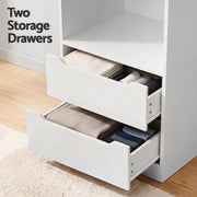Artiss Wardrobe Clothes Closet Storage Organizer White FURNI-N-WR01-2D-WH-AB