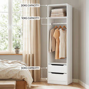 Artiss Wardrobe Clothes Closet Storage Organizer White FURNI-N-WR01-2D-WH-AB