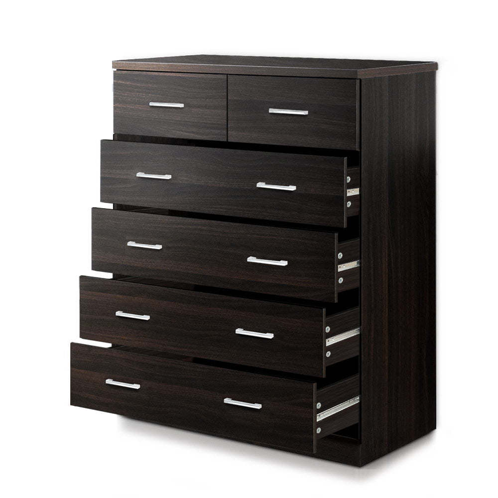 Artiss 6 Chest of Drawers - ANDES Walnut FURNI-NEW-DT-AB