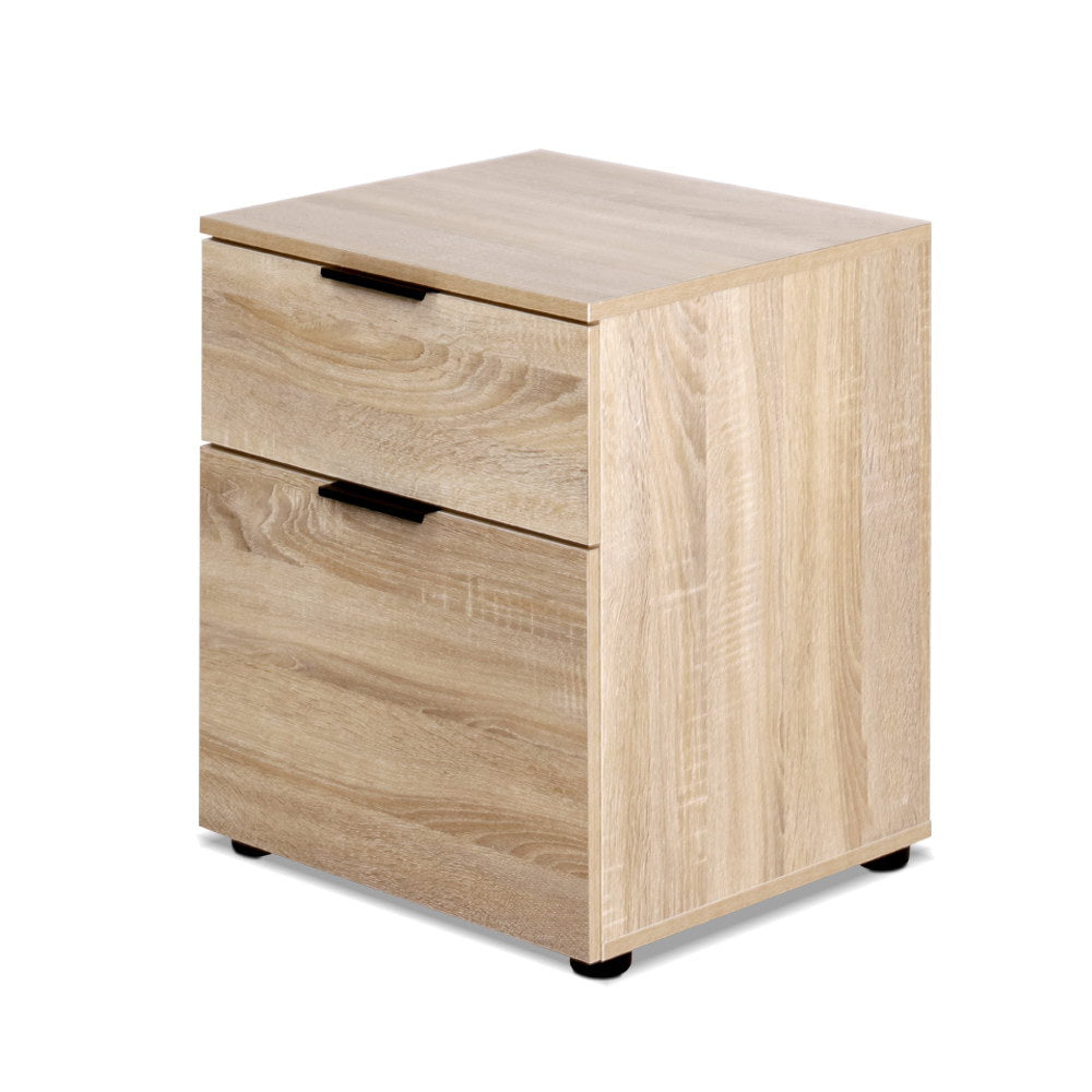 Artiss Filing Cabinet 2 Drawer Office Storage Organiser FURNI-O-CAB-2D-WD