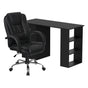 Artiss Computer Desk 120cm Executive Office Chair Set PU Leather High Back Black FURNI-O-DESK-CHAIR-9127-BK