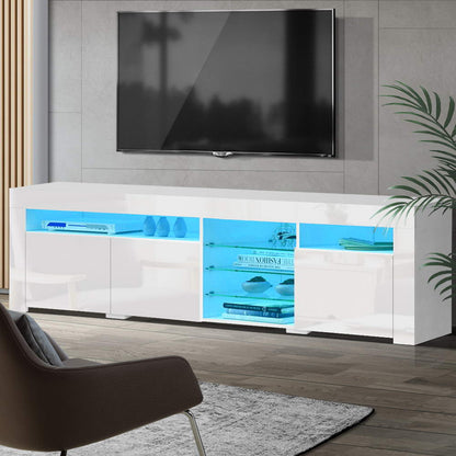 Artiss Entertainment Unit TV Cabinet LED 180cm White Bobi FURNI-O-LED-TV180-WH-AB