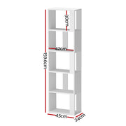 Artiss Bookshelf 5 Tiers - LINA White FURNI-O-SHELF-01-WH