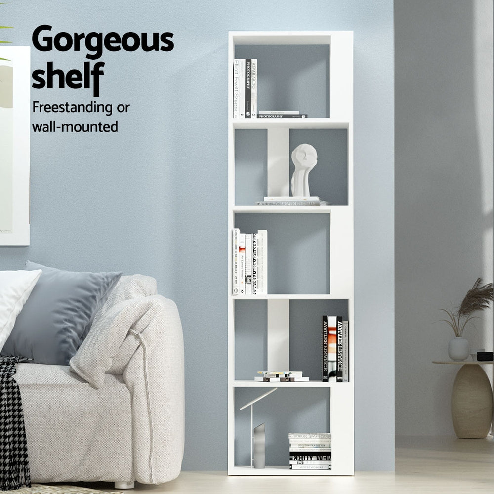 Artiss Bookshelf 5 Tiers - LINA White FURNI-O-SHELF-01-WH
