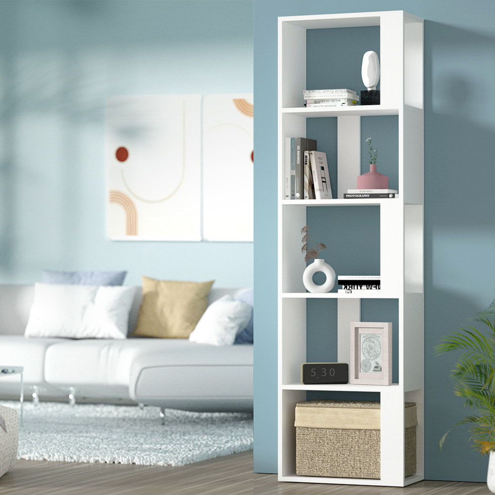 Artiss Bookshelf 5 Tiers - LINA White FURNI-O-SHELF-01-WH
