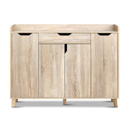 Artiss Shoe Rack Cabinet 26 Pairs Adjustable Pine Cissy FURNI-O-SHOE-120-WD-AB