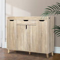 Artiss Shoe Rack Cabinet 26 Pairs Adjustable Pine Cissy FURNI-O-SHOE-120-WD-AB