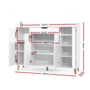 Artiss Shoe Rack Cabinet 26 Pairs Adjustable White Cissy FURNI-O-SHOE-120-WH-AB