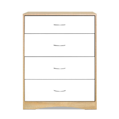Artiss 4 Chest of Drawers - BURL FURNI-O-TBOY-01-WHWD-AB