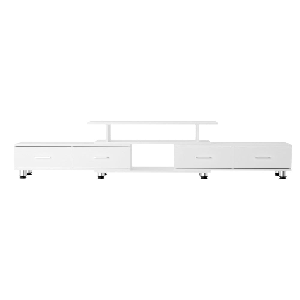Artiss TV Cabinet Entertainment Unit Extendable 160CM To 220CM White FURNI-O-TV-220-WH-AB