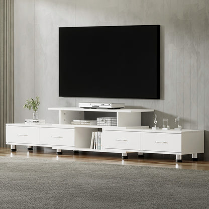 Artiss TV Cabinet Entertainment Unit Extendable 160CM To 220CM White FURNI-O-TV-220-WH-AB